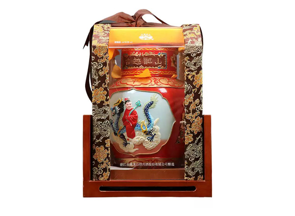 南充古越龙山黄酒回收古越龙山状元及第二十年陈酿2.5L工艺浮雕黄酒