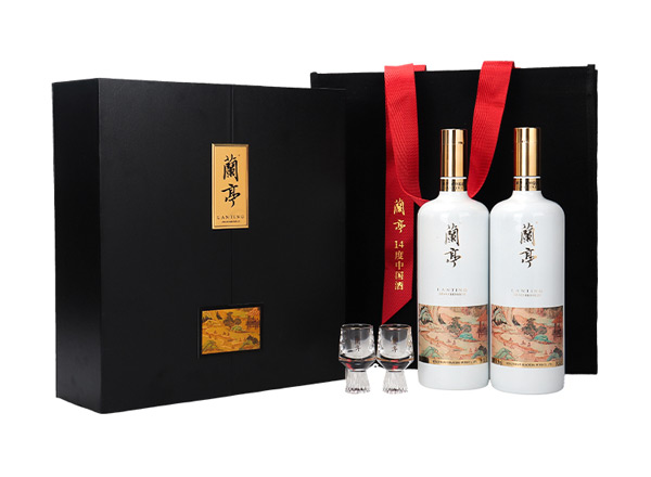 南充会稽山兰亭黄酒回收兰亭二十年陈酿1L*2礼盒装